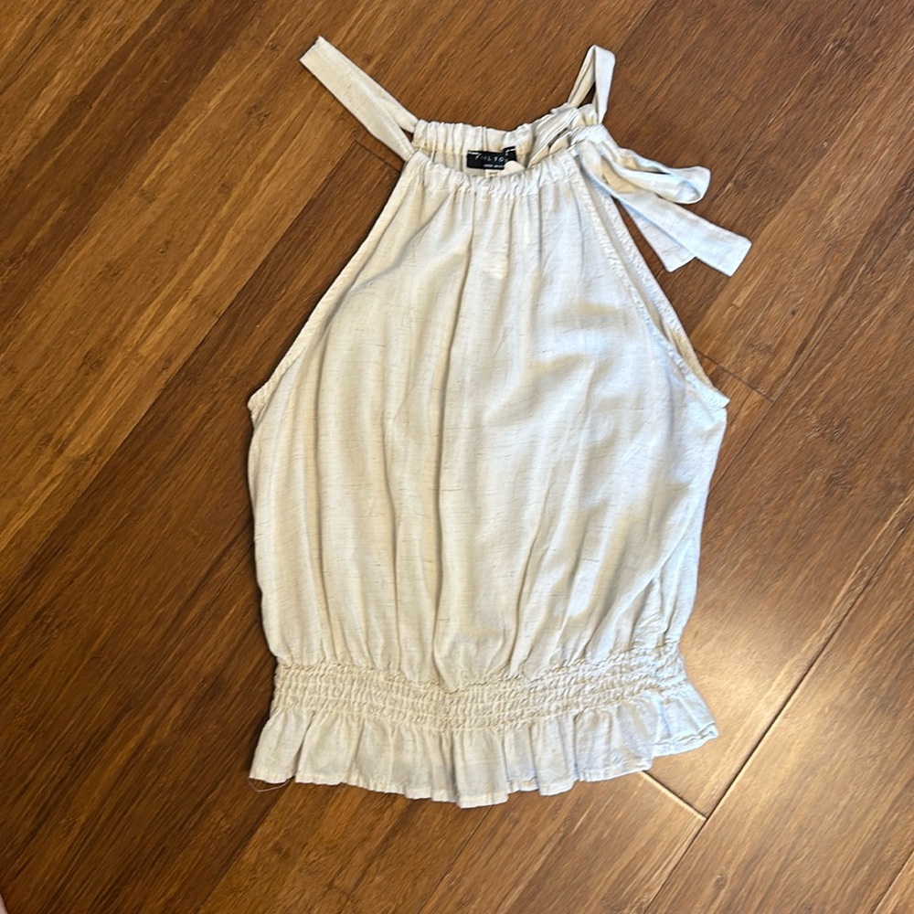 Cream Halter sz S NWT